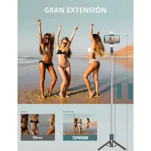 Selfie Stick Trípode con Bluetooth: ¡Captura tus mejores momentos! - Selfie Stick Trípode Con Bluetooth Y Con