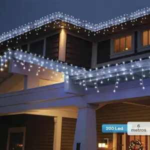 Cortina LED Intercalada 6M 200LEDCB2