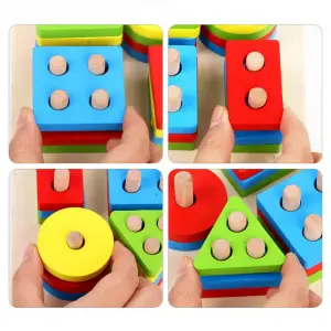 Juego Didáctico Encajable De Figuras Geo