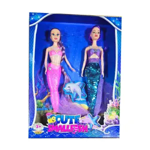 Muñeca Sirena Duo Cola Sirena Escamas