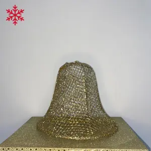 Campana Navideña Dorada Mediana Colgante