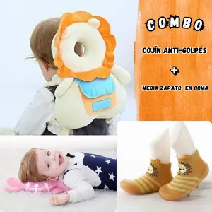 COMBO COJÍN ANTIGOLPES + MEDIA ZAPATO: La Protección Perfecta para tu Bebé - COMBO COJIN ANTI-GOLPES + MEDIA ZAPATO