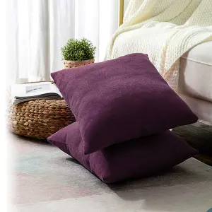 Cojin X2 Decorativo En Tela Lila