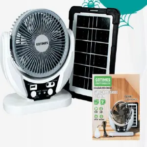 Tq Ventilador Con Panel Solar Gd-8025