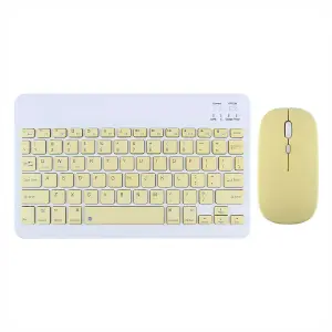 Combo Mouse Teclado AN-030 Amarillo
