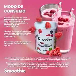 Smoothie de Fibra 🍓 - 400g: ¡La manera deliciosa de aumentar tu fibra diaria! - Smoothie de Fibra 🍓 - 400g