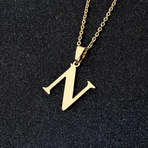 Collar Letra N Acero
