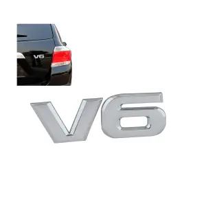 Emblema Adhesivo V6 3d Carro Moto