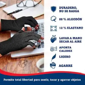 guantes de compresión para artritis