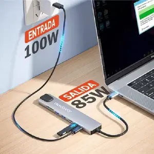 Hub Multipuertos Tipo C 8 en 1