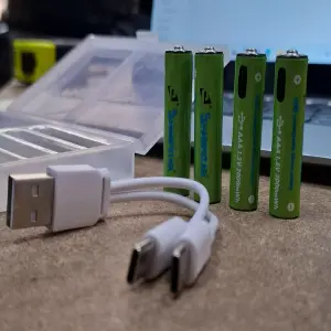Bateria recargable AAA puerto tipo C