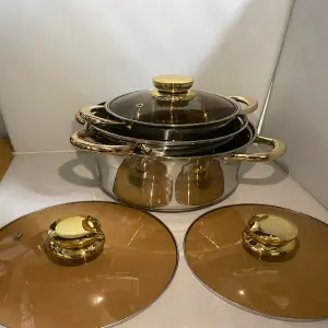 Ollas 6 piezas acero inoxidable