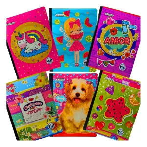 Cuadernos X6 Surtidos 100 Hojas Niña