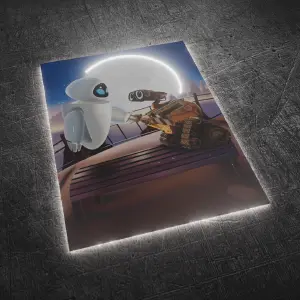 Cuadro  con Luces Wall-e y Eva V317
