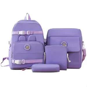 Maleta Morral 4 Piezas Escolar Bolso Mr