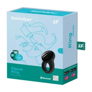 Anillo Vibrador Satisfyer Signet: Placer Inteligente al Alcance de tu Mano - Anillo Pene Signet Ring Satisfyer App