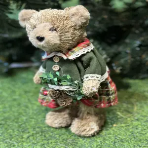 MUÑECA NAVIDAD OSO DE PAJA