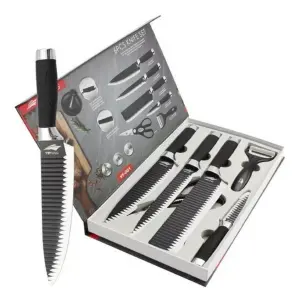 Set De Cuchillos x 6 Negro