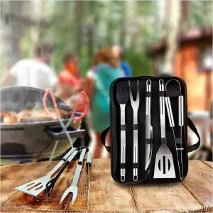 Kit Parrillero 9 piezas cubiertos de bbq