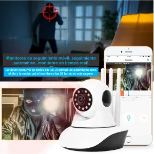 Cámara Seguridad Wifi 2.4g 3ANT V380 Pro