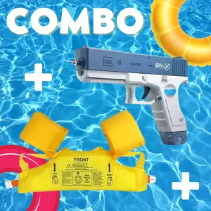 COMBO FLOTADORES + PISTOLA DE AGUA