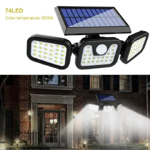 LAMPARA SOLAR 74 LED