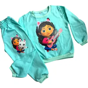 Sudadera gaby niña verde menta