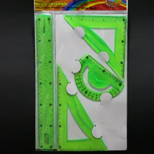 Juego Geometrico de Reglas x4 pcs flexi