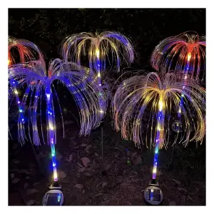 2 Medusas Led de panel solar Multicolor