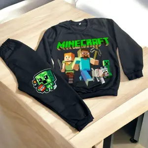 Sudadera Deportiva ÑO Minecraft Negra