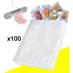 100 Bolsas de Sellado al Vacío: ¡Preserva la Frescura de Tus Alimentos! - 100 Bolsas De Sellado Al Vacío Empacador