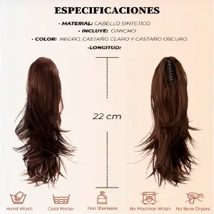 MOÑO DE CABELLO LONG BEUTY CASTAÑO CLARO