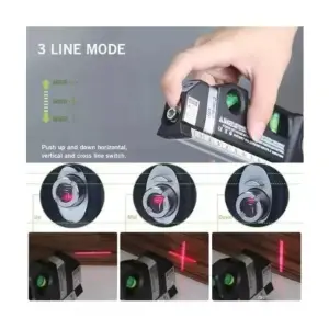 Nivel Láser 3 Burbujas con Cinta Métrica: Precisión en tus Manos - Nivel Laser 3 Burbujas Cinta Métrica