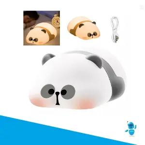 Lámpara De Silicona Panda Night Light, L
