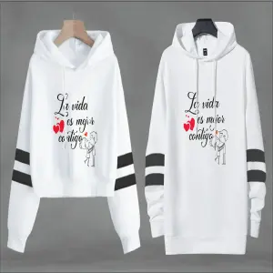 Buzo, Saco Hoodie La vida es mejor conti