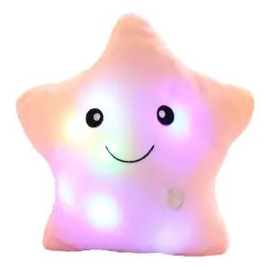 Almohada estrella luminosa cojin peluche