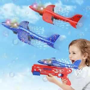 Avión Suelta Burbujas Con Pistola
