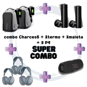combo Charces5 + 2termo + 2maleta + 3 P9