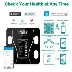 Bascula Inteligente Pesa Bluetooth: ¡Controla tu salud con precisión! - Bascula Inteligente Pesa Bluetooth