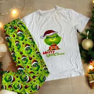 pijama navidad grinch blanco verde dama