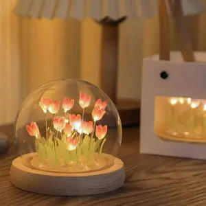 Lampara  flores de tulipán