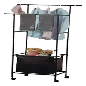 TENDEDERO DE ROPA DOBLE CON CESTA