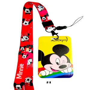 PORTACARNET CON CINTA FIGURA MICKEY AMA