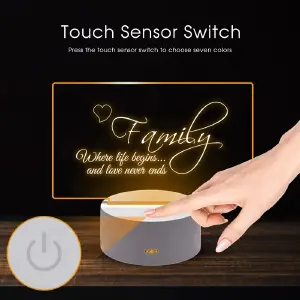 TABLERO LED 3D PERSONALIZABLE LAMPARA
