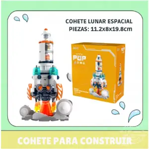 Cohete espacial armable tipo Lego