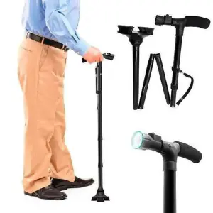 Baston Plegable con linterna trusty