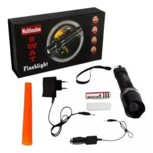 Linterna Tactica Led Recargable Zoom Sw