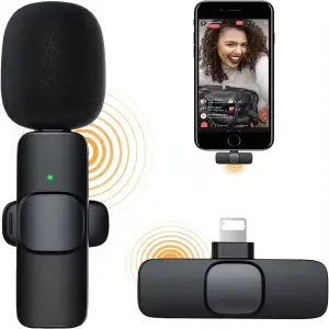 Micrófono de solapa Inalámbrico  USB