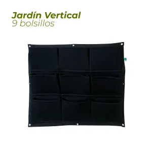 Jardín vertical geotextil 9 bolsillos