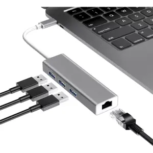 Adaptador Pc Hub tipo c 3.0+ Puerto Red